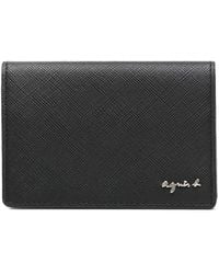 agnès b. - Bi-Fold Leather Cardholder - Lyst