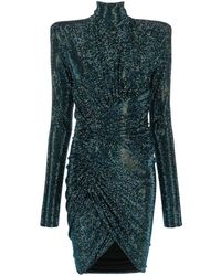 Alexandre Vauthier - Crystal-embellished Shoulder-pads Dress - Lyst