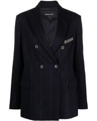 Fabiana Filippi - Stripe-Detail Double-Breasted Blazer - Lyst