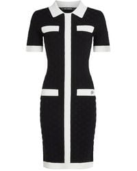 Karl Lagerfeld - Vestido tipo polo con ribetes en contraste - Lyst