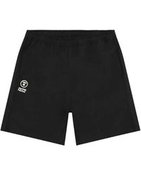 Aape By A Bathing Ape - Logo-Print Drawstring Shorts - Lyst