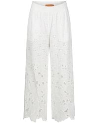 Ermanno Scervino - Cotton Trousers - Lyst