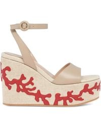 Gianvito Rossi - Malia Platform-Coral Sandals - Lyst
