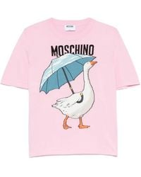 Moschino - Goose Graphic Short-Sleeved Sweater - Lyst