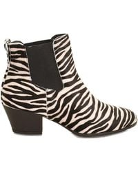 Hogan - Zebra-Print Chelsea Boots - Lyst