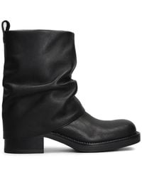 GISÉL MOIRÉ - Royal Biker Leather Boots - Lyst