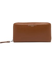 Gianni Chiarini - Large Grained-Leather Zip-Around Wallet - Lyst