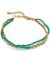 Monica Vinader - Mini Nugget Gemstone Beaded Bracelet - Lyst