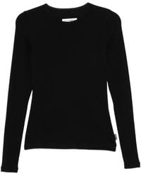 MM6 by Maison Margiela - Ribbed-Knit Long-Sleeve Top - Lyst