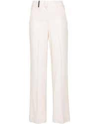 Peserico - High-Waist Wide-Leg Trousers - Lyst