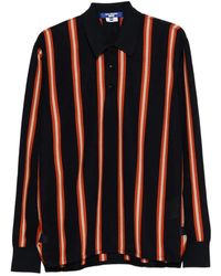 Junya Watanabe - Striped Long-Sleeve Polo Shirt - Lyst