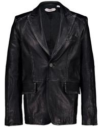 Off-White c/o Virgil Abloh - Bookish Buffalo-Leather Jacket - Lyst