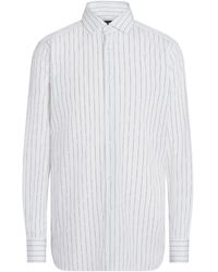 ZEGNA - Centoventimila ストライプコットンシャツ - Lyst