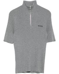 Miu Miu - Top A Maniche Corte - Lyst