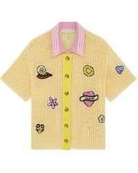 Mira Mikati - Patch-Detail Open-Knit Cardigan - Lyst