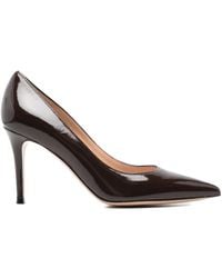 Gianvito Rossi - Gianvito 85 Glossy Nappa Leather Pumps Shoes - Lyst