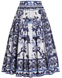 Dolce & Gabbana - Maiolica Print Skirt - Lyst