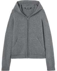 Palm Angels - Logo-Knit Zip-Up Hoodie - Lyst
