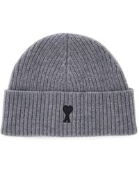 Ami Paris - Ami De Coeur Ribbed-Knit Beanie Hat - Lyst