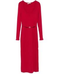 Twinset - Ribbed-Knit Belted Dress - Lyst