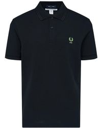 Comme des Garçons - X Fred Perry Logo-Embroidered Piqué Polo Shirt - Lyst