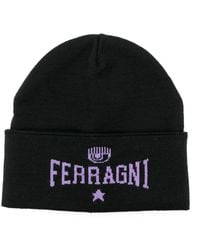 Chiara Ferragni - Intarsia-Knit Logo Beanie - Lyst