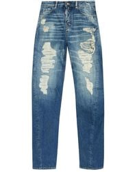 DSquared² - Vaqueros anchos con efecto envejecido - Lyst