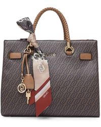 Liu Jo - Medium Satchel Bag With Scarf - Lyst