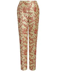 Alberta Ferretti - Floral-Pattern Trousers - Lyst