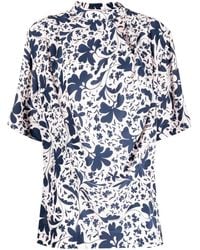 Stella McCartney - Floral-Print Silk Blouse - Lyst