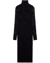 Off-White c/o Virgil Abloh - Flocked Paisley-Print Midi Dress - Lyst