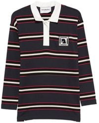 Iceberg - Striped Logo-Patch Polo Top - Lyst