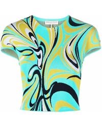 Emilio Pucci - Ondeプリント ニットtシャツ - Lyst