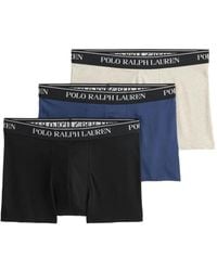 Polo Ralph Lauren - Drie Boxershorts Met Elastische Tailleband - Lyst