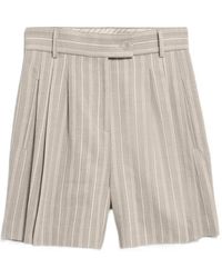 ARMEDANGELS - Kaayua Striped Pleated Shorts - Lyst
