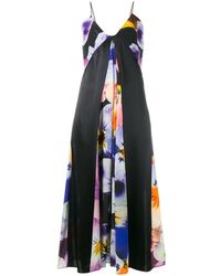 Christopher Kane Pansy Print Cami Dress - Zwart