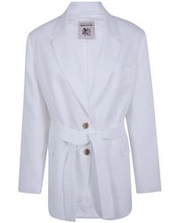 Semicouture - Belted Blazer - Lyst