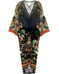 CAMILLA - Maxi-Jurk Met Split En Gedraaid Detail - Lyst