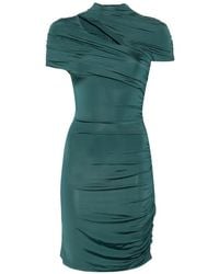 Balmain - Draped Jersey Bodycon Dress - Lyst