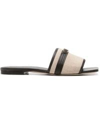 Tod's - T Timeless Leather-Trimmed Sandals - Lyst