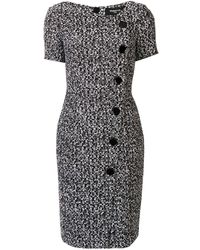 Paule Ka Tweed Jurk - Zwart