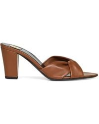 Saint Laurent - Franciane Knot-Detail Sandals - Lyst