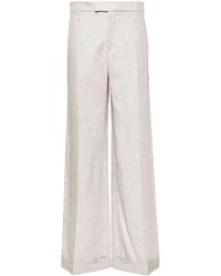 Brunello Cucinelli - Pantaloni Lamé A Gamba Ampia - Lyst
