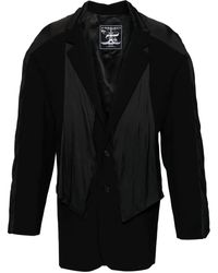 Y. Project - Blazer Met Enkele Rij Knopen En Sjaal-Detail - Lyst