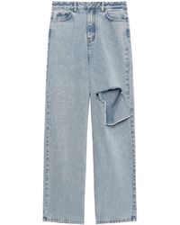 ROKH - Jeans svasati con effetto vissuto - Lyst