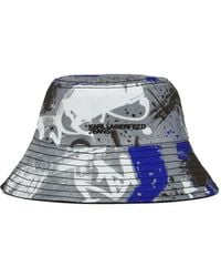 KARL LAGERFELD - Reversible Graffiti Bucket Hat - Lyst