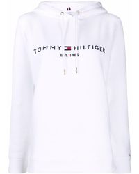 Tommy Hilfiger - Logo-print Drawstring Hoodie - Lyst