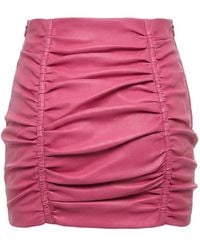 DSquared² - Draped Leather Skirt - Lyst