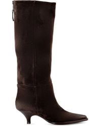 Elena Iachi - 45Mm Pointed-Toe Zip-Up Boots - Lyst