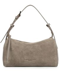 Lancaster - Small Suede-Effect Adjustable-Strap Shoulder Bag - Lyst